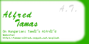 alfred tamas business card
